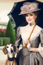 Rice Paper For Decoupage Woman With Hat In Victorian Style 2 Full Cat. No. 498