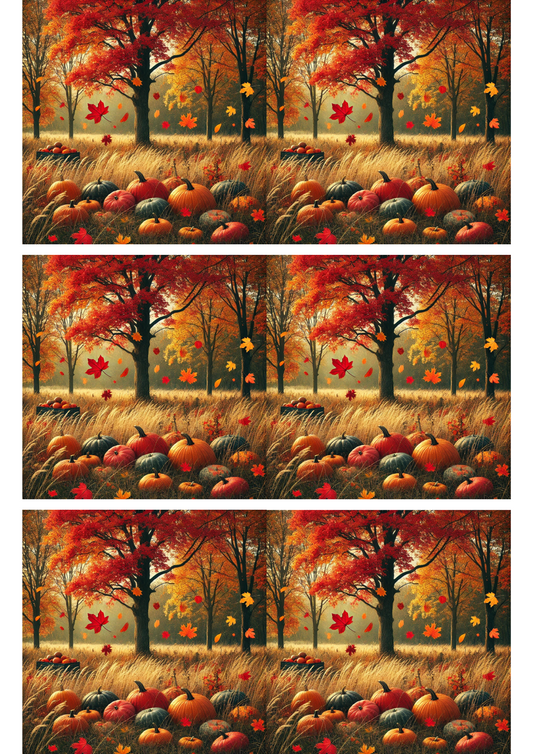 Reispapier für Decoupage-Kürbisse 2 Collage Kat. Nr. 2569