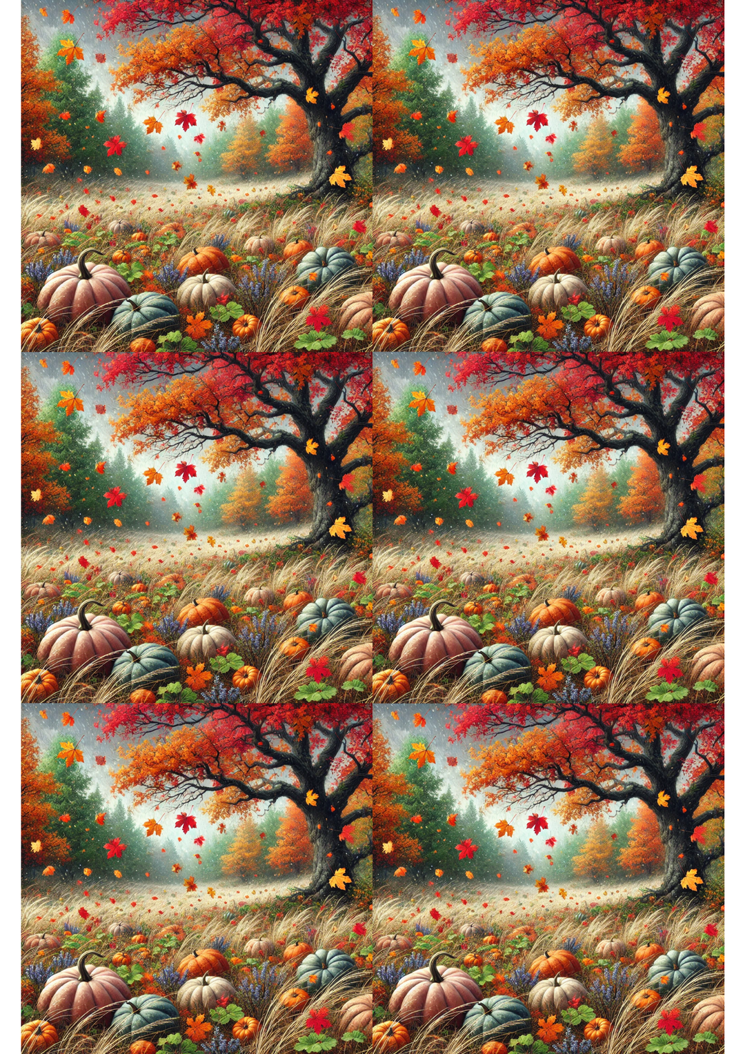 Reispapier für Decoupage-Kürbisse 4 Collage Kat. Nr. 2573