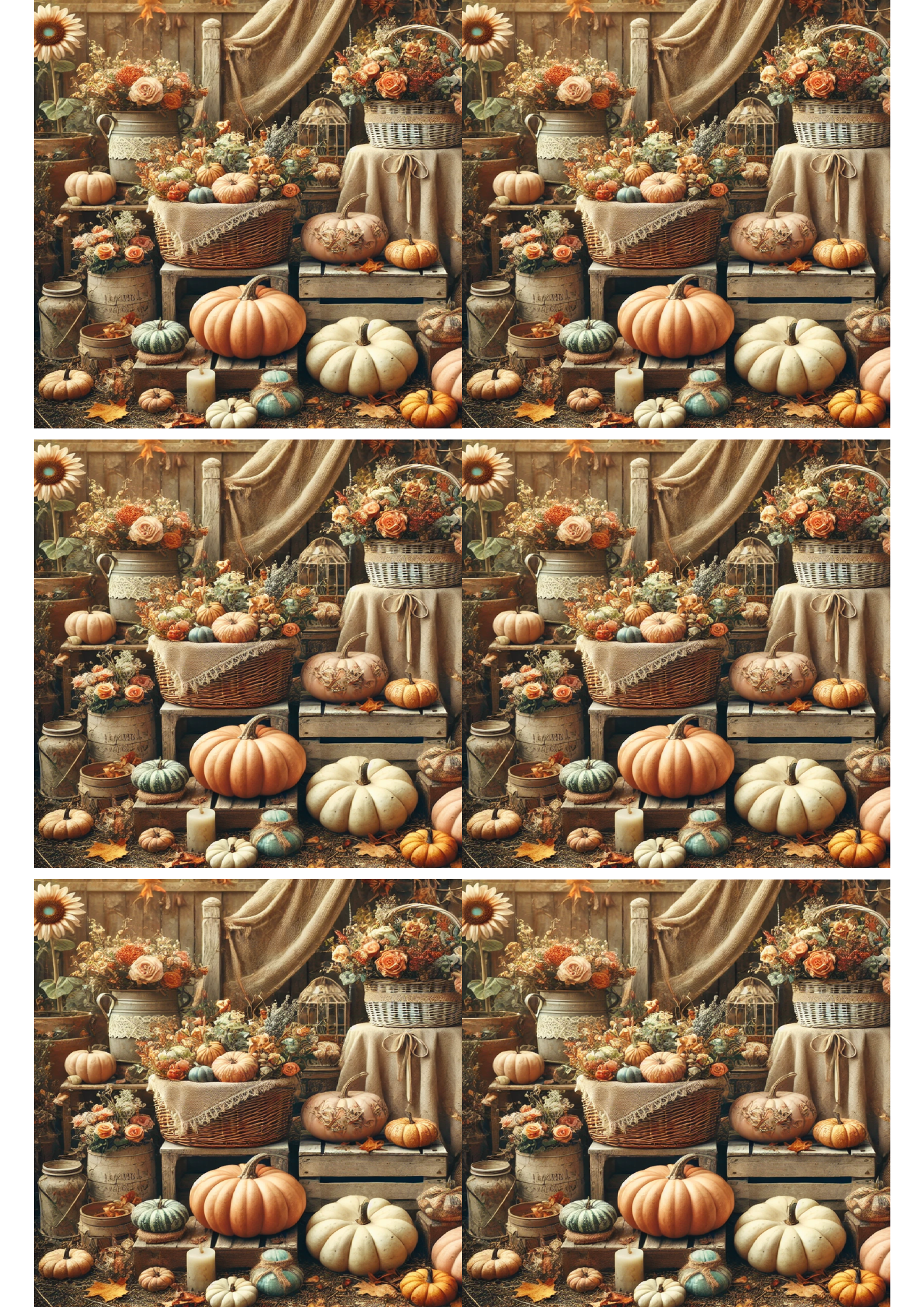 Reispapier für Decoupage-Kürbis-Collage Kat. Nr. 2567