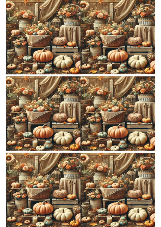 Reispapier für Decoupage-Kürbis-Collage Kat. Nr. 2567