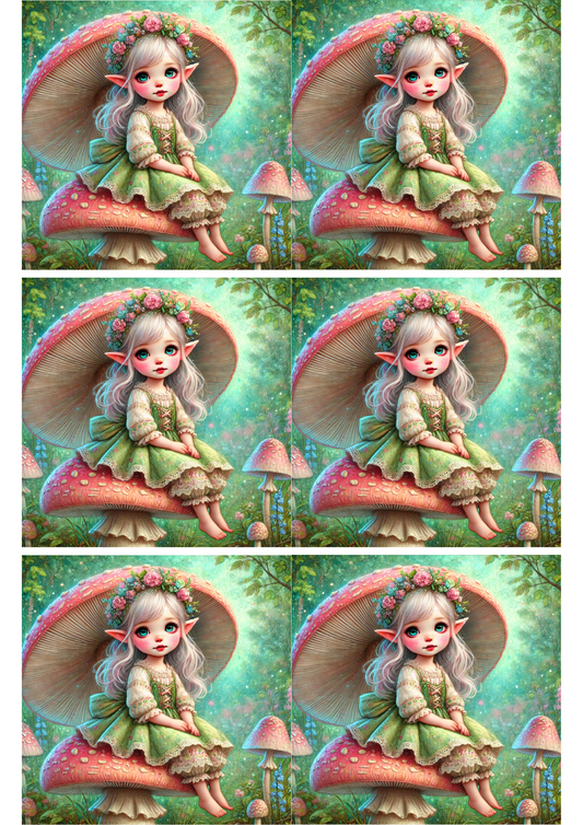 Reispapier für Decoupage Waldelfe 2 Collage Kat. Nr. 1880