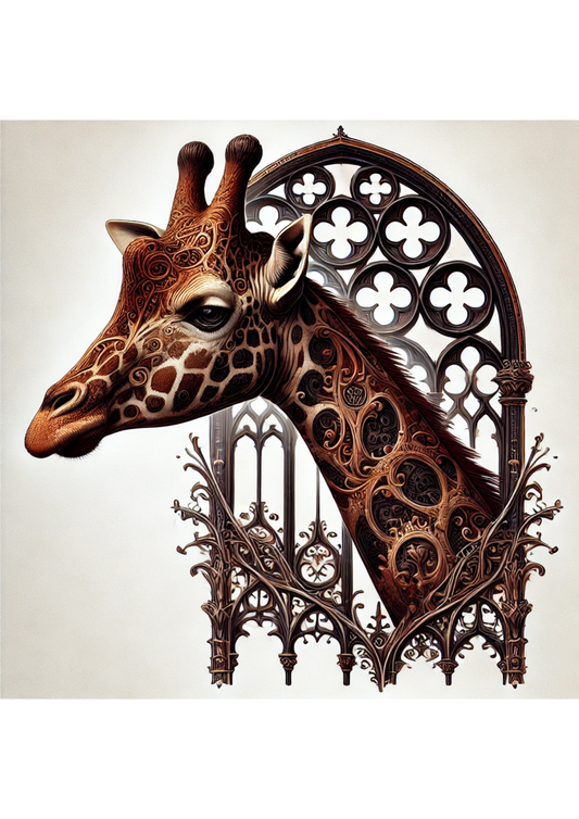 Reispapier für Decoupage Giraffe Gothic Style Full Kat. Nr. 1911