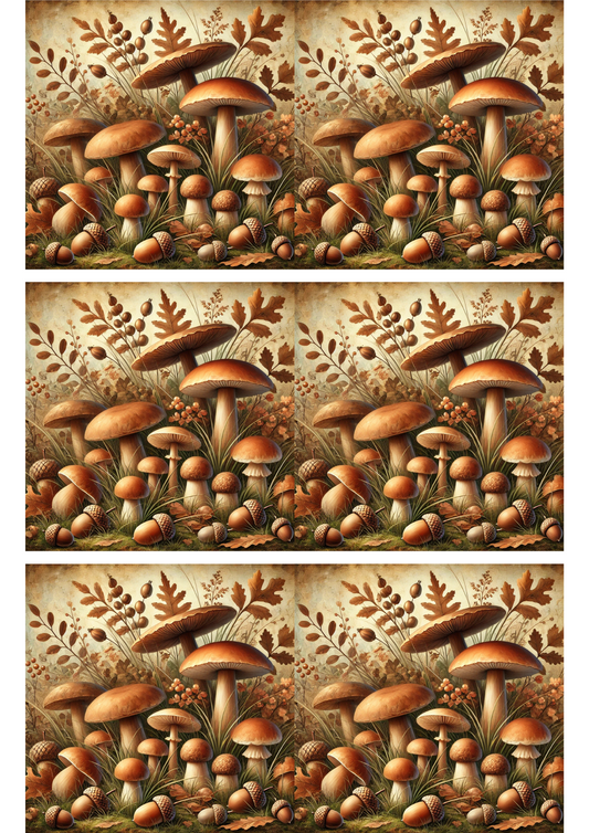 Reispapier für Decoupage-Pilze 2 Collage Kat. Nr. 3003
