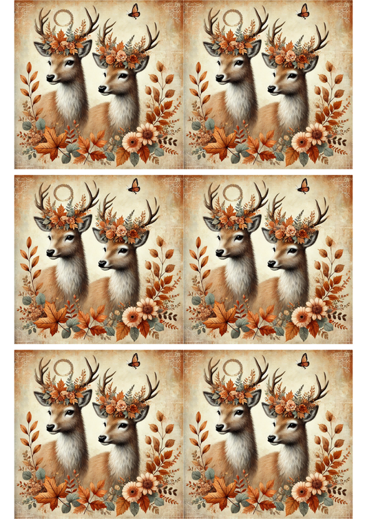 Reispapier für Decoupage-Collage „Hirsch im Herbst“ Kat. Nr. 2583