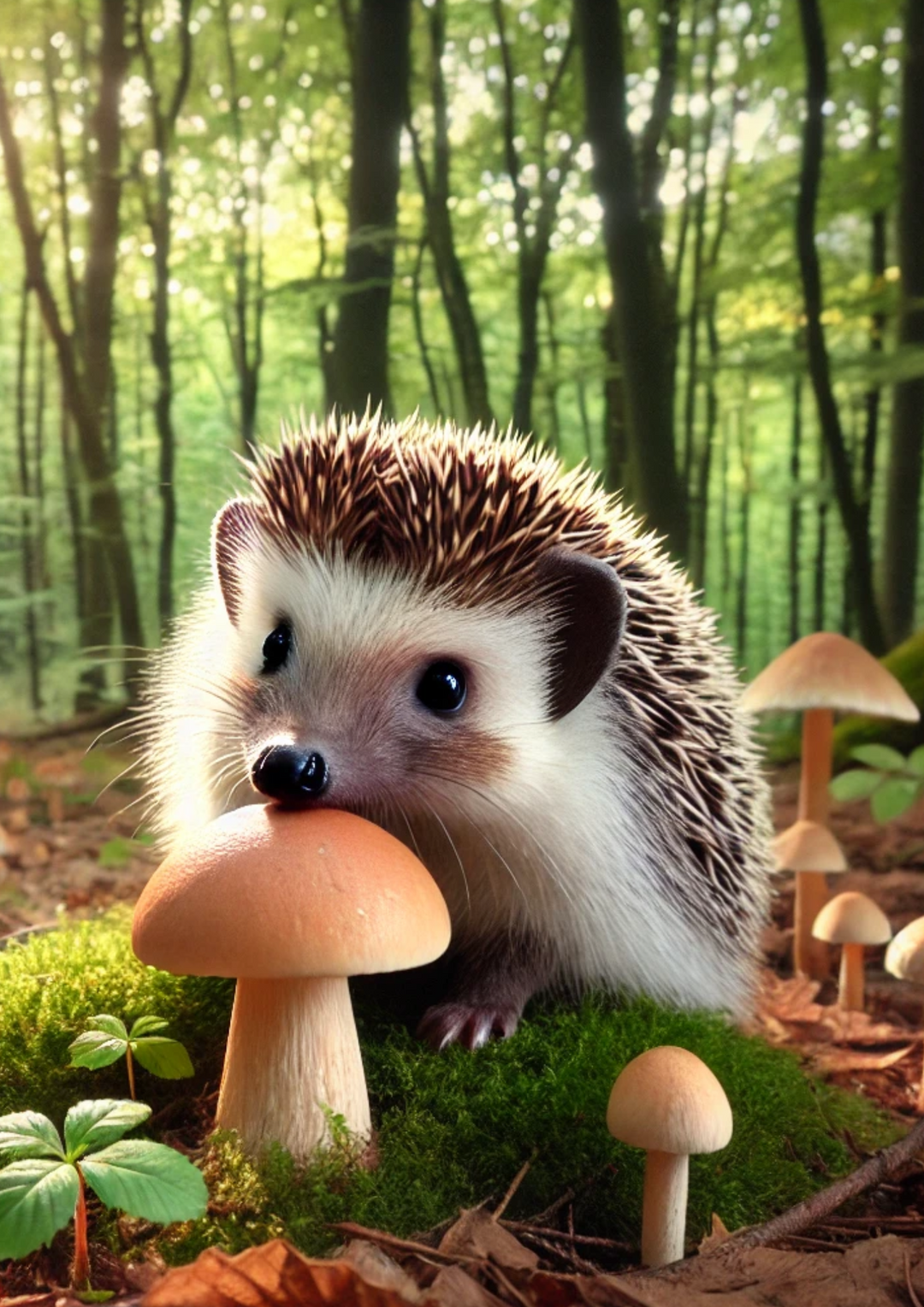 Reispapier für Decoupage Igel im Wald, vollständige Kat.-Nr. 1969