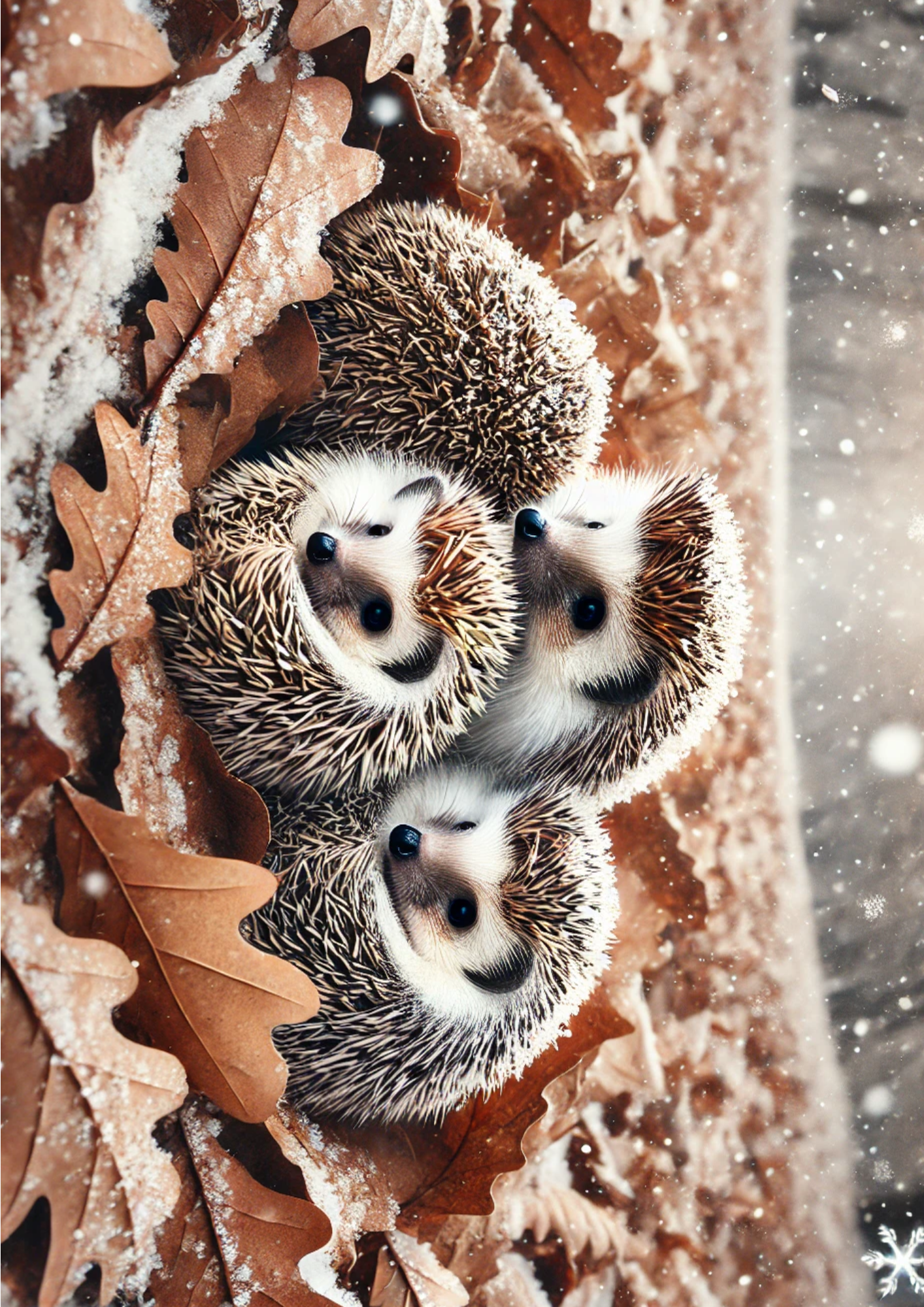 Reispapier für Decoupage Igel zwischen Herbstblättern, vollständige Kat.-Nr. 1979
