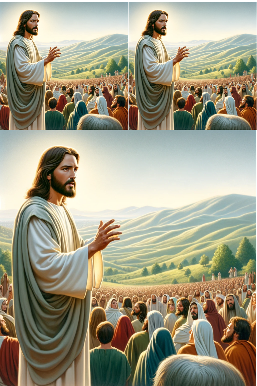 Reispapier für Decoupage Jesus und die Bergpredigt Collage Kat. Nr. 573