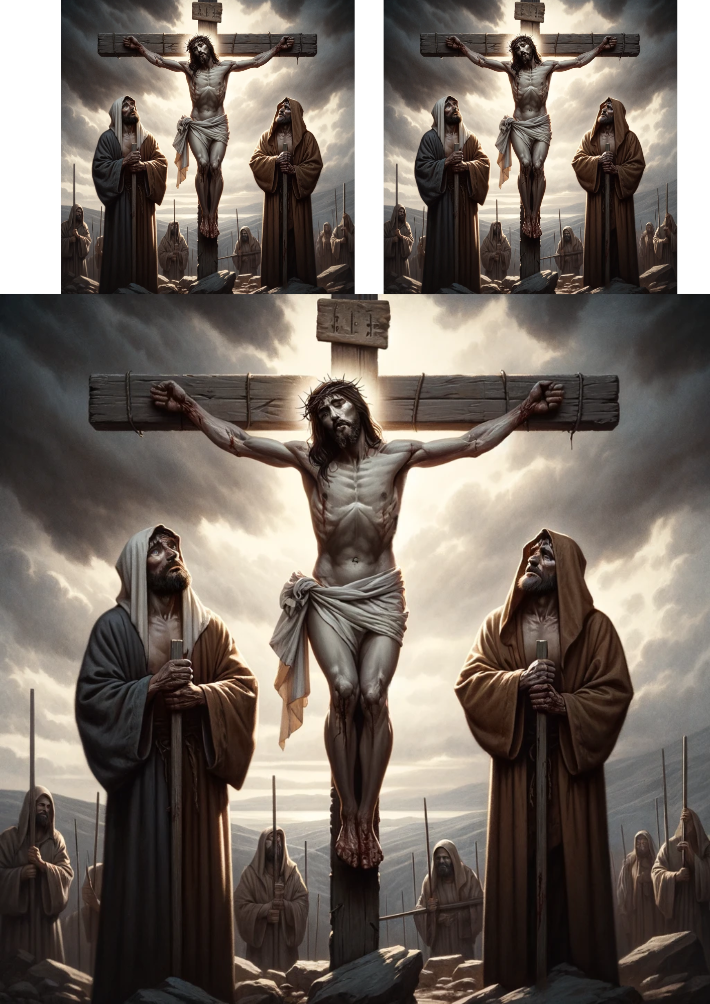 Rice Paper for Decoupage Jesus on the Cross Collage Cat. No. 575