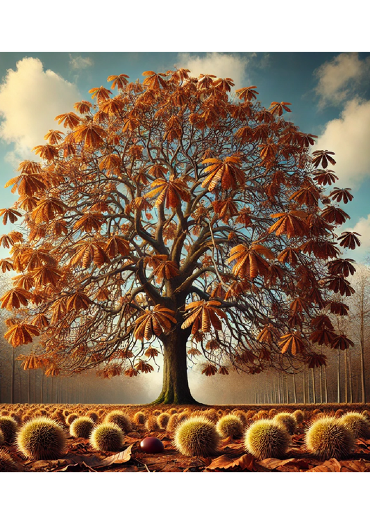 Reispapier für Decoupage Kastanienbaum im Herbst Voll Kat. Nr. 1298
