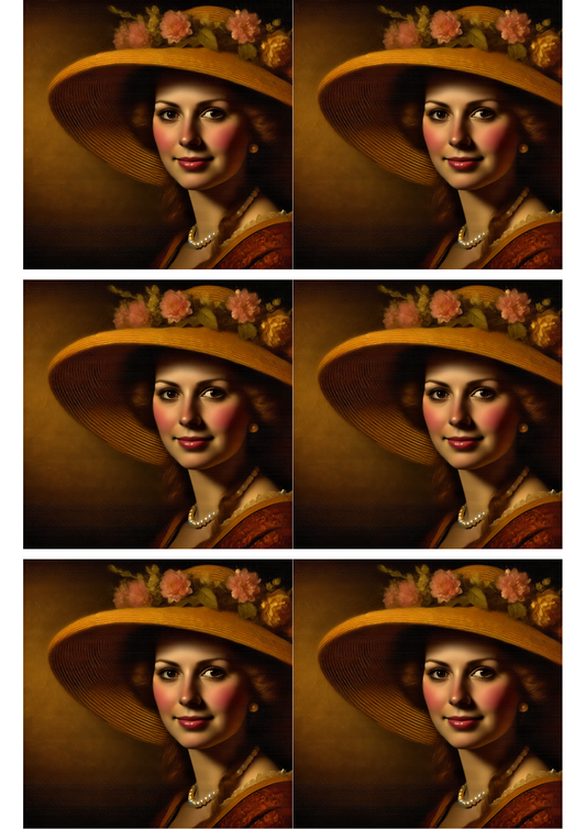 Reispapier für Decoupage Frau im Rembrandt-Stil 5 Collage Kat. Nr. 2006