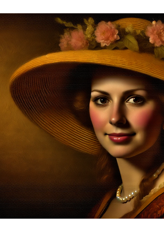 Reispapier für Decoupage, Frau im Rembrandt-Stil, 5, vollständige Kat.-Nr. 2007