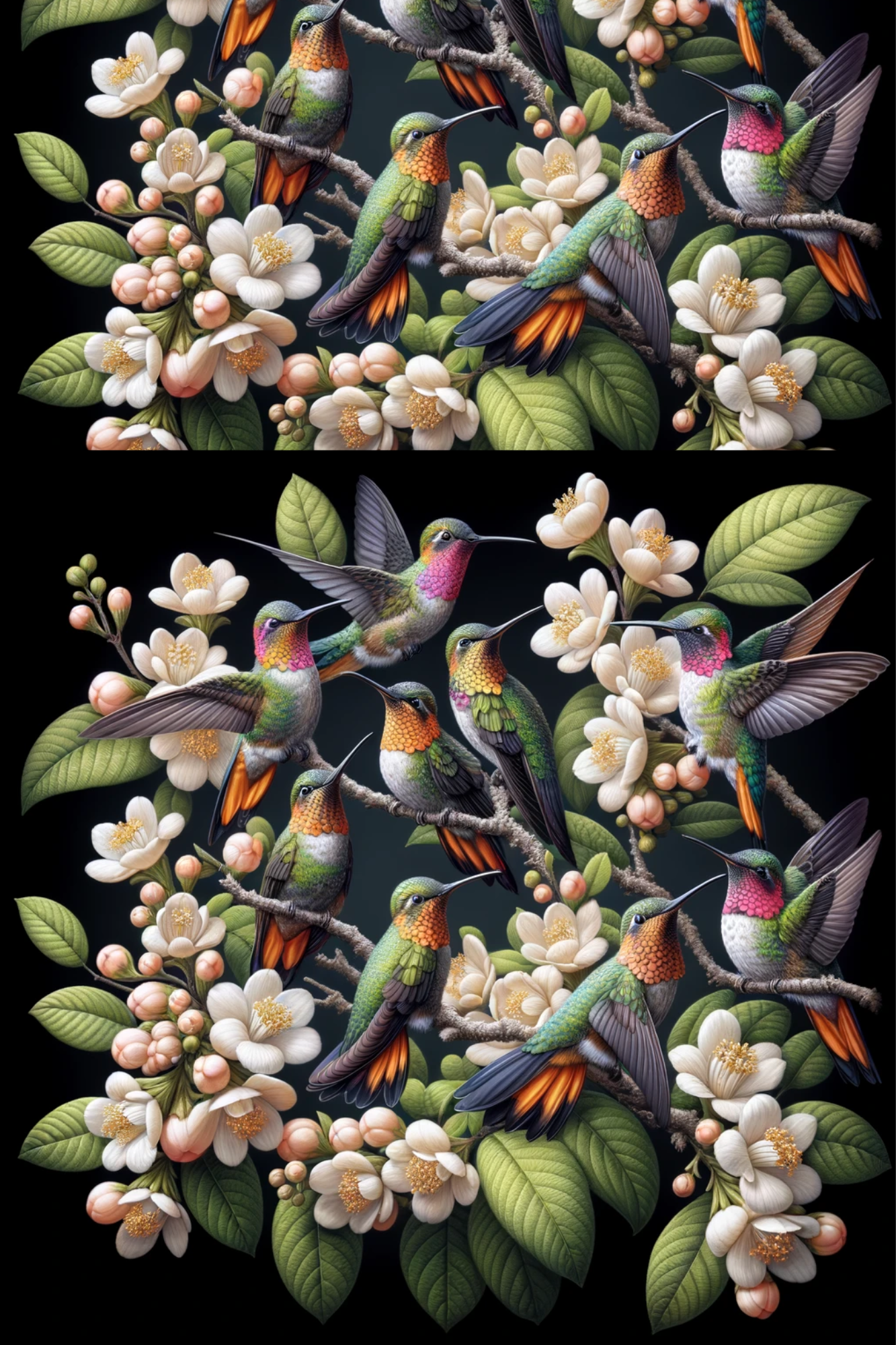 Reispapier für Decoupage Kolibri auf Sandelholz Kat. Nr. 142