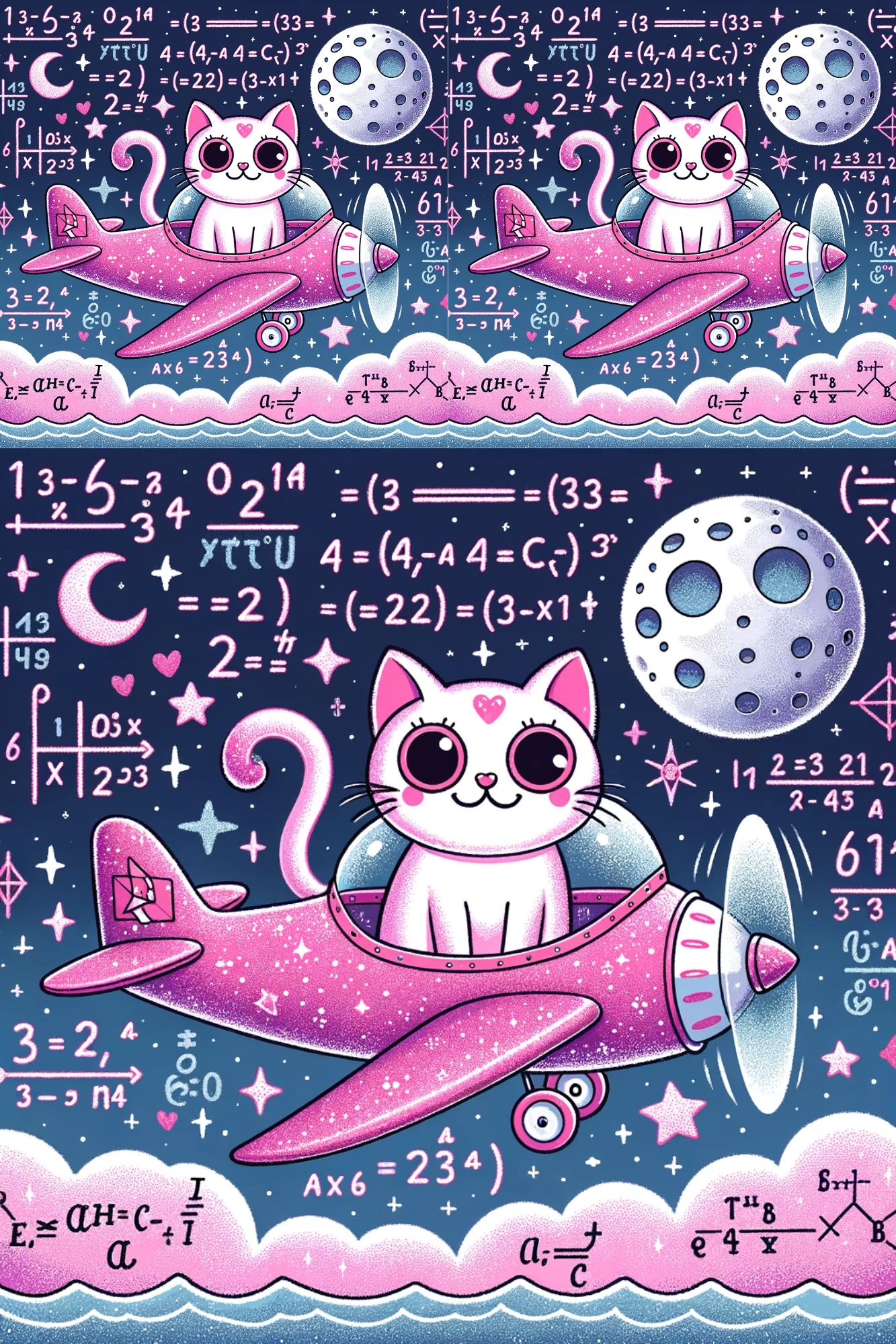 Reispapier für Decoupage Cat on a Plane Manga Kat. Nr. 60