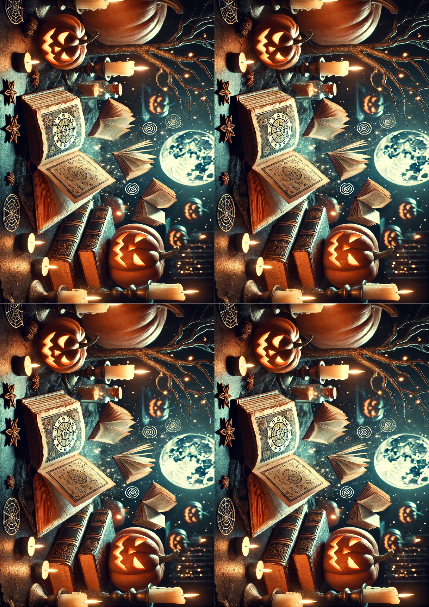 Reispapier für Decoupage Halloween Magic Book Collage Kat. Nr. 1616