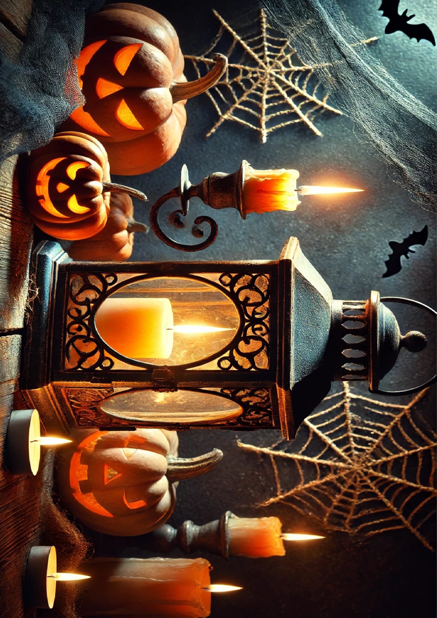 Reispapier für Decoupage Halloween-Laterne mit Kerze, voll, Kat.-Nr. 1619