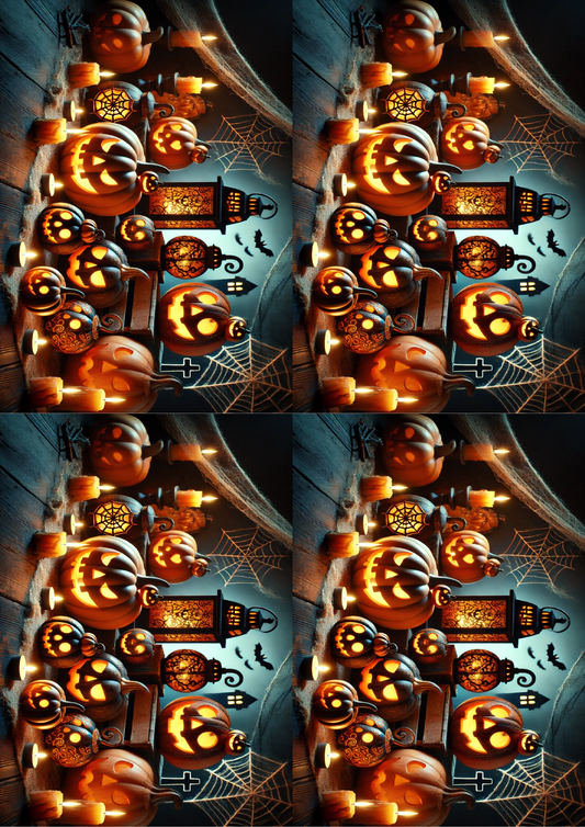 Reispapier für Decoupage Halloween-Laternen-Collage Kat. Nr. 1620
