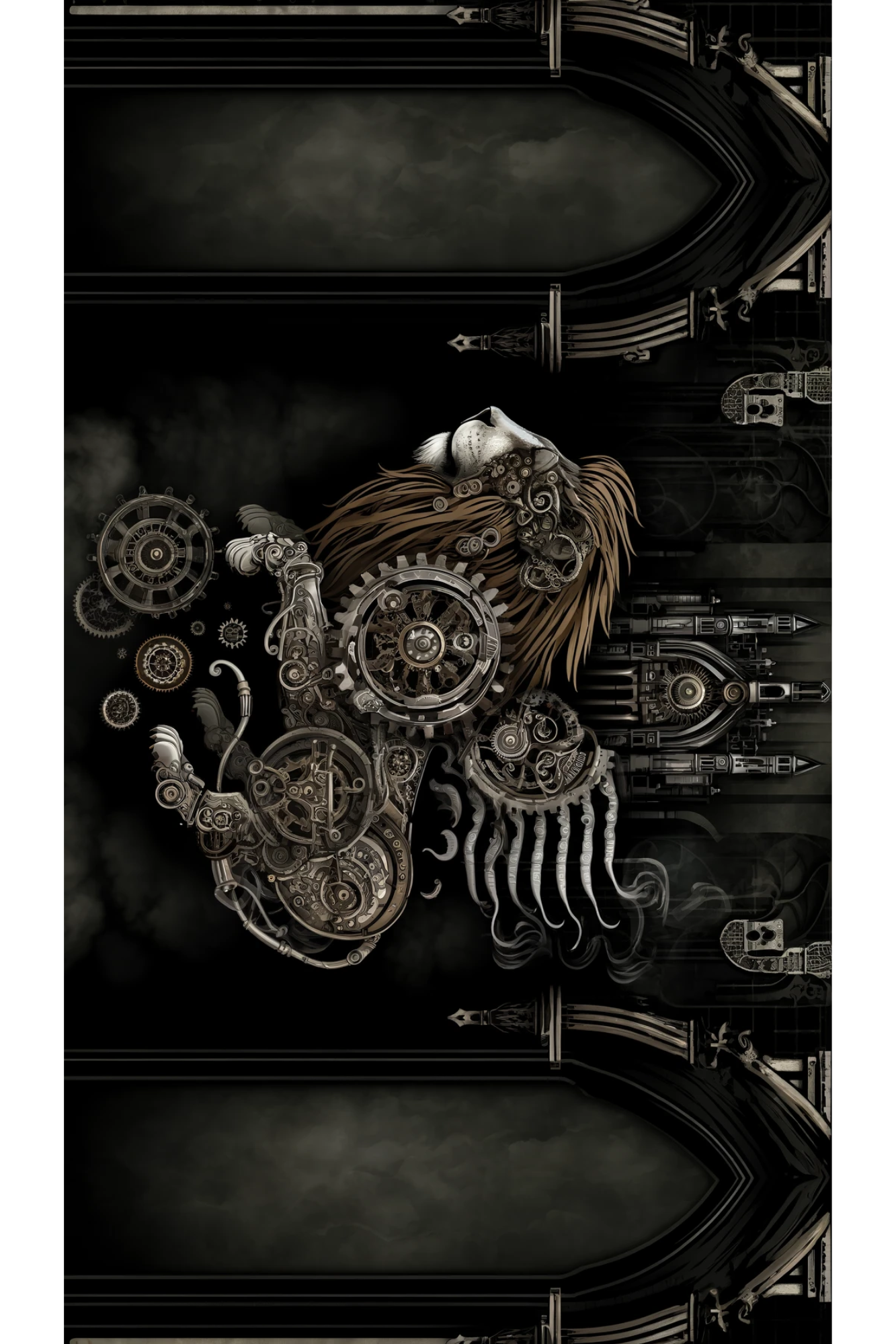 Reispapier für Decoupage Löwe Steampunk 2 Volle Kat. Nr. 194