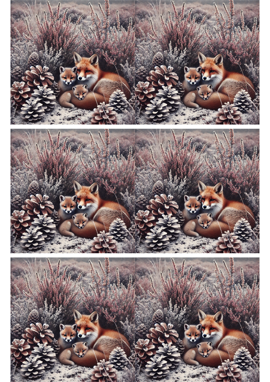 Reispapier für Decoupage Füchse in Herbstcollage Kat. Nr. 2755