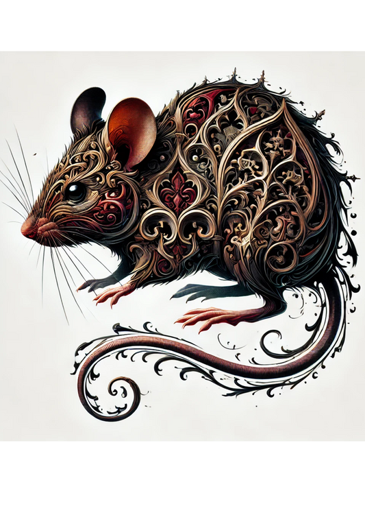 Reispapier für Decoupage-Maus im Gothic-Stil, voll, Kat.-Nr. 2123