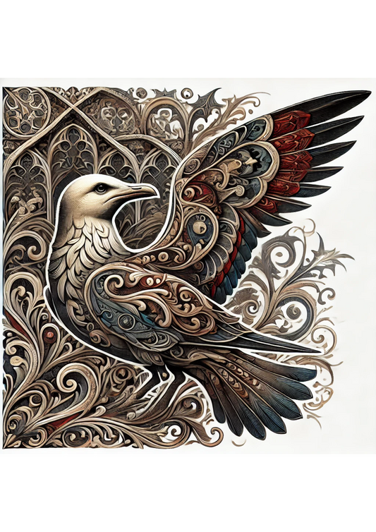 Reispapier für Decoupage Möwe im Gothic-Stil, voll, Kat. Nr. 2125