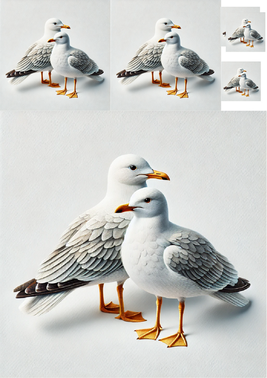 Reispapier für Decoupage-Möwen-Collage Kat. Nr. 1335