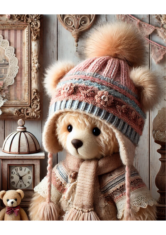 Reispapier für Decoupage Teddybär Shabby Chic Full, Kat. Nr. 2141