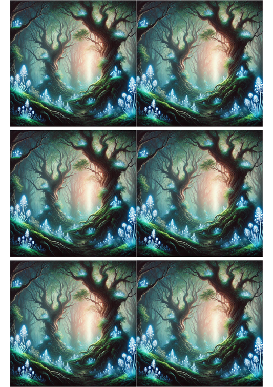 Reispapier für Decoupage Mystical Forest Collage, Kat. Nr. 2152