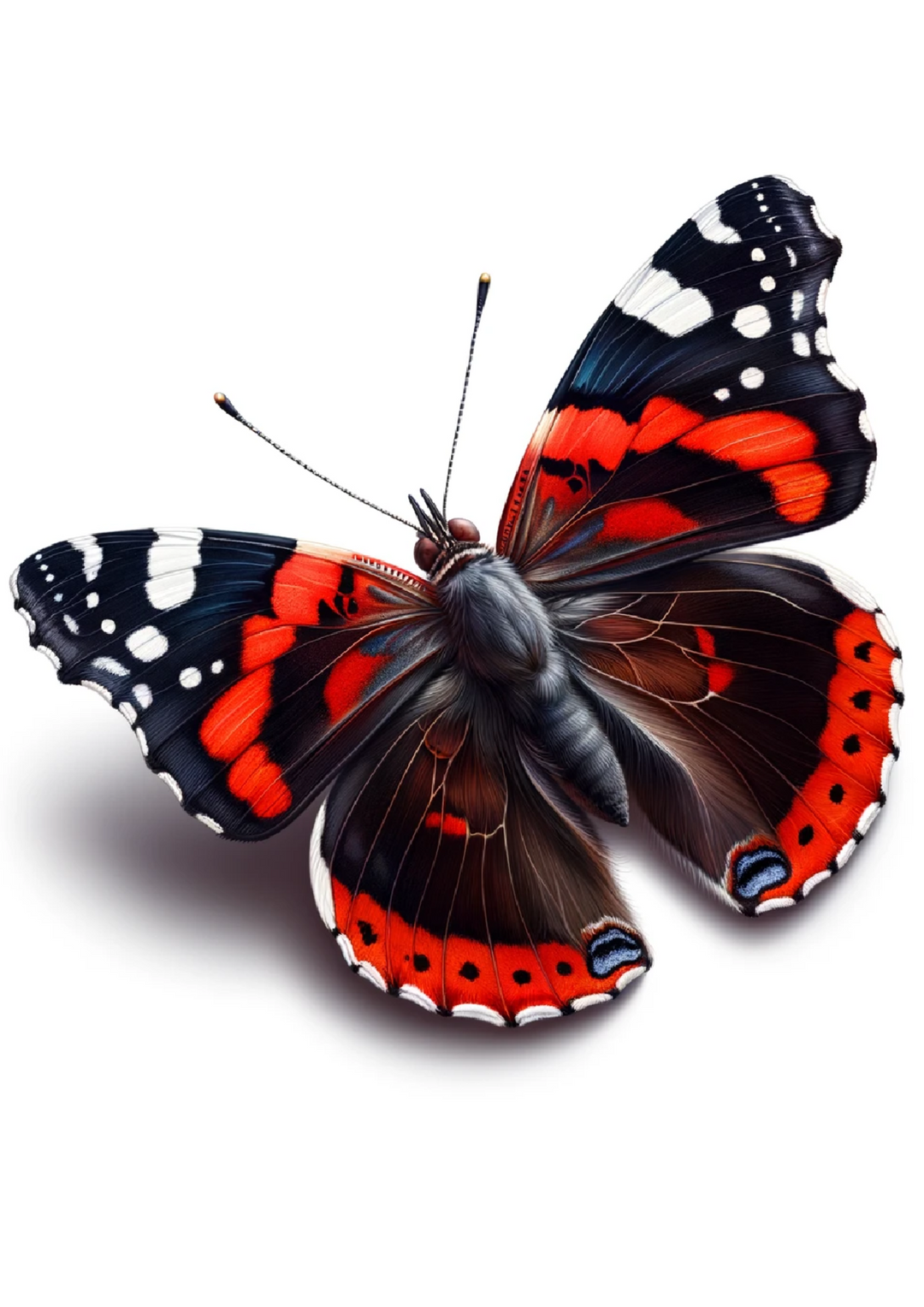 Reispapier für Decoupage Schmetterling Admiral Full Cat Nr. 1108