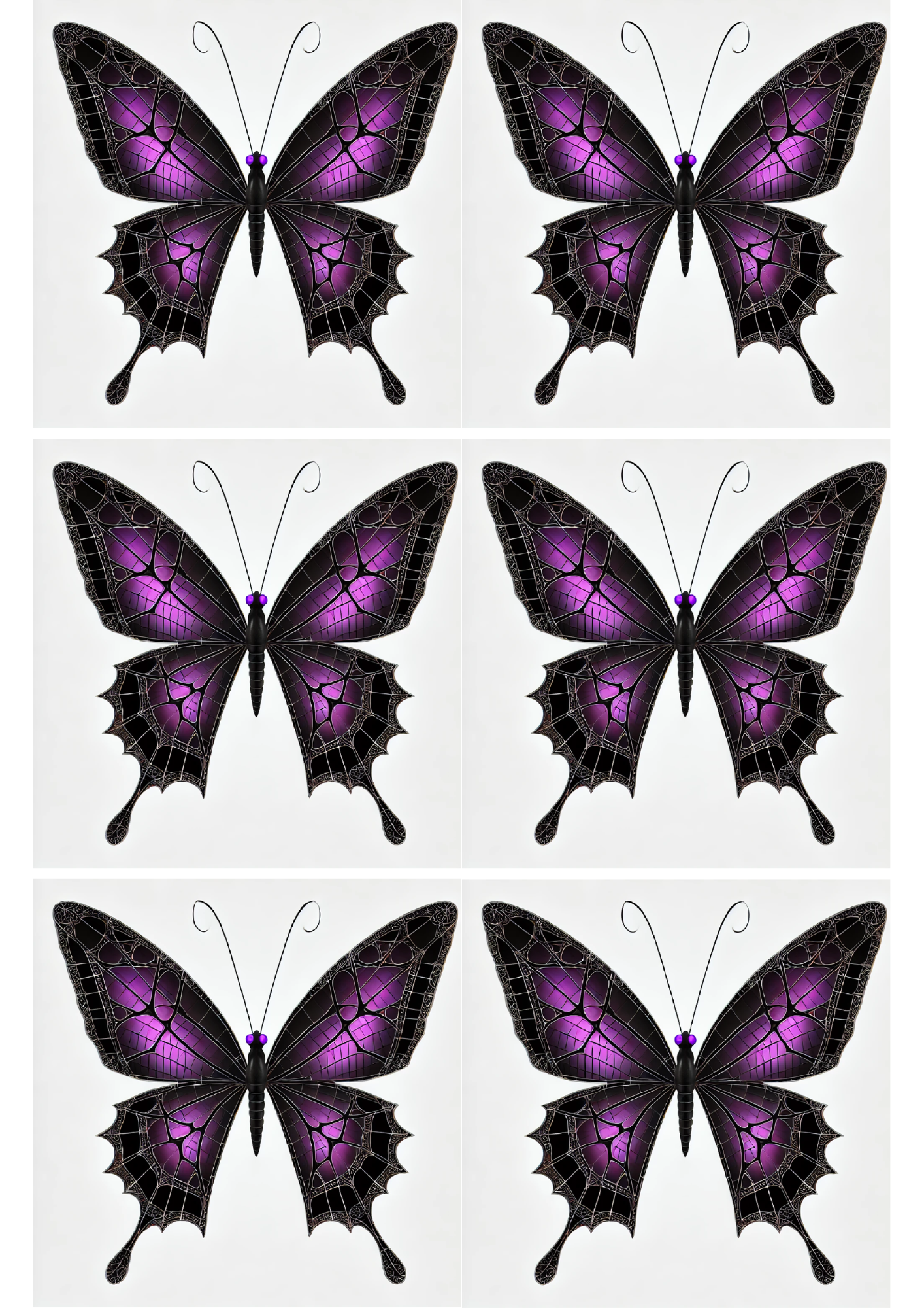 Reispapier für Decoupage-Schmetterling im gotischen Stil Collage Kat. Nr. 2381