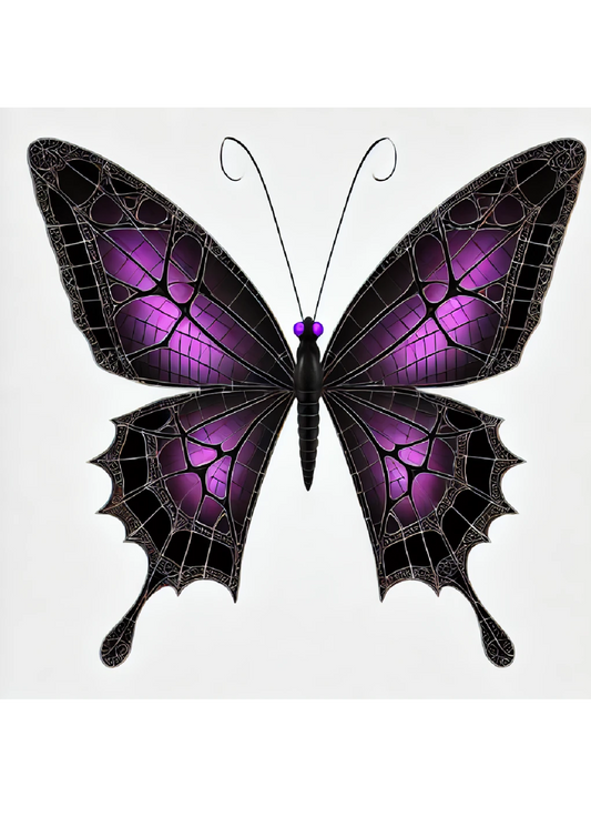 Rice Paper For Decoupage Butterfly In Gothic Style Full Cat. No. 2382