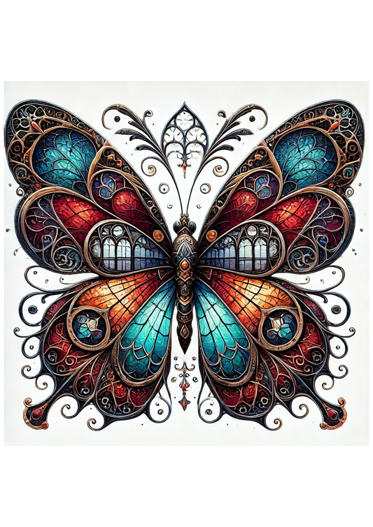 Reispapier für Decoupage Schmetterling im Gothic-Stil 2 Voll, Kat.-Nr. 2129