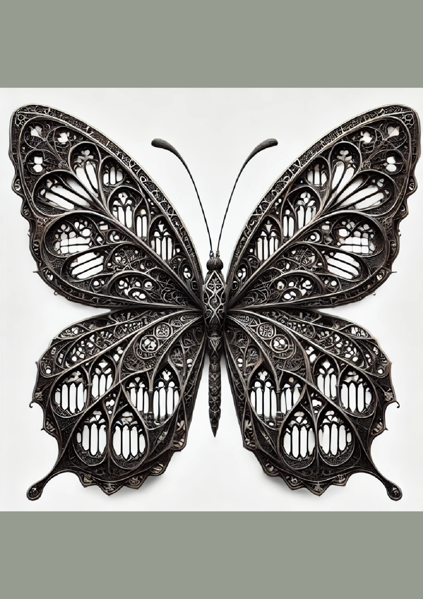 Reispapier für Decoupage Schmetterling im gotischen Stil, vollständige Kat.-Nr. 1207