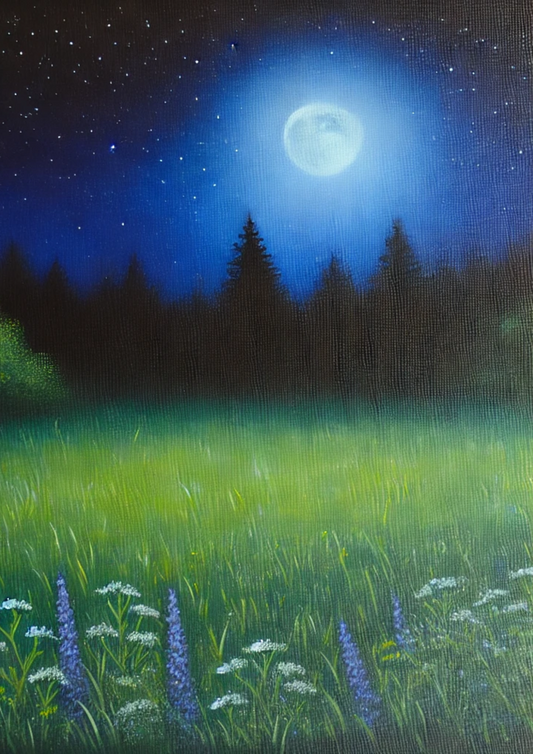 Reispapier für Decoupage Nachtlandschaft Voll, Kat. Nr. 2183
