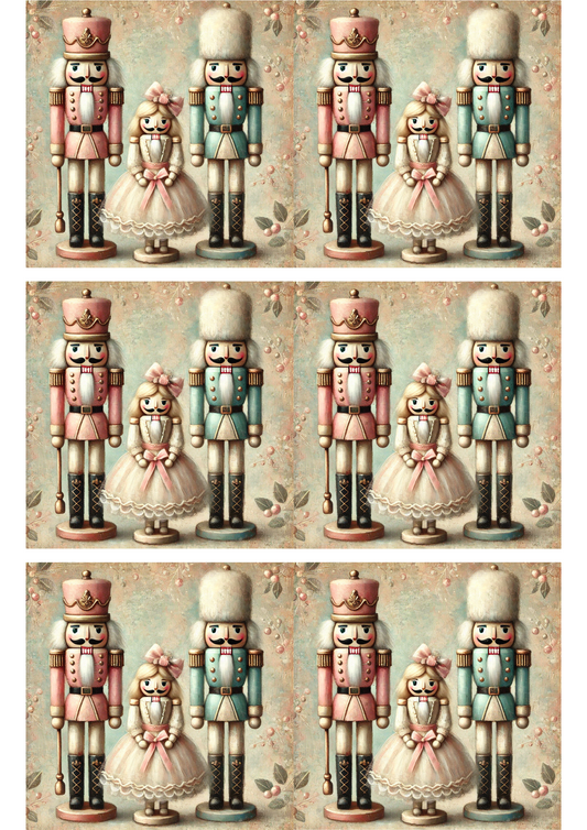 Reispapier für Decoupage Nussknacker Schabby Chic Collage Kat. Nr. 3065