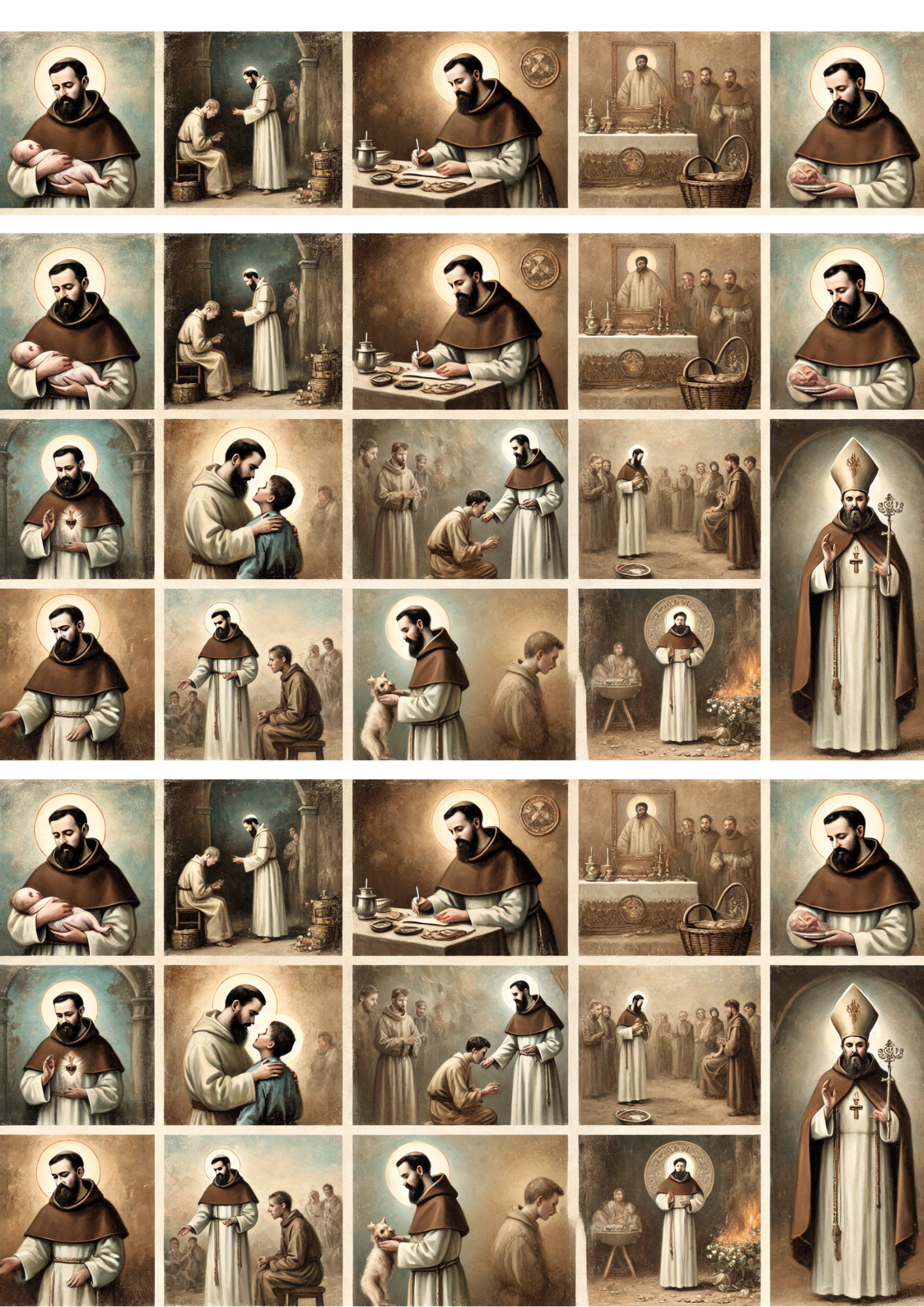 Reispapier für Decoupage Padre Pio Collage Cat. Nr. 3080