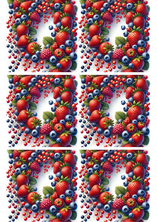 Reispapier für Decoupage-Collage mit Obstgirlanden, Kat. Nr. 2200