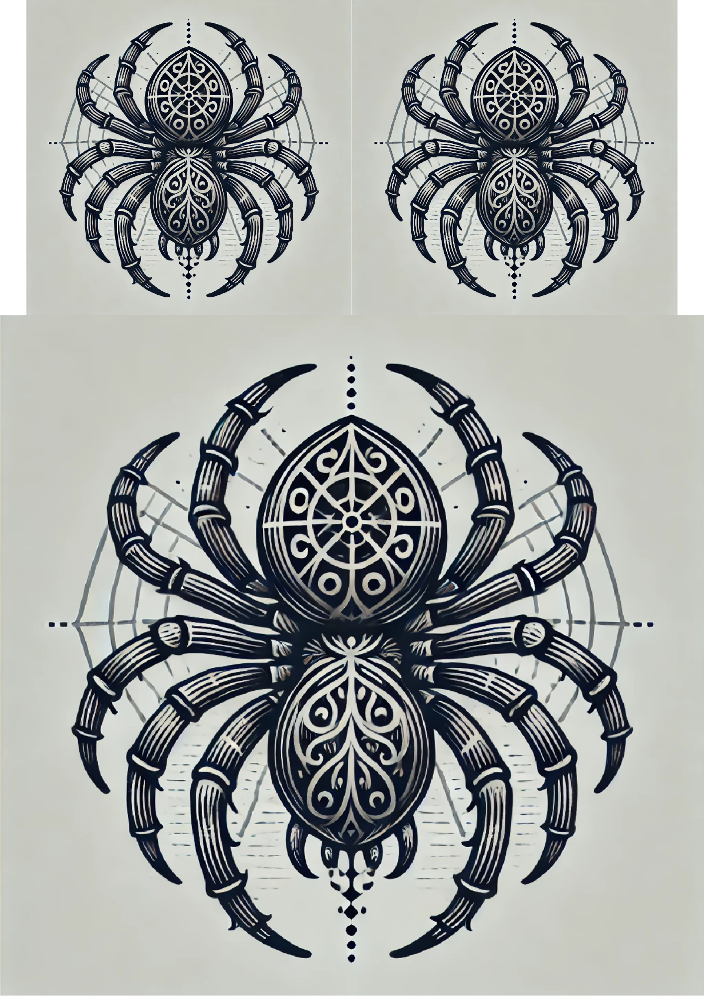 Reispapier für Decoupage-Collage „Spinne im gotischen Stil“ Kat. Nr. 1445