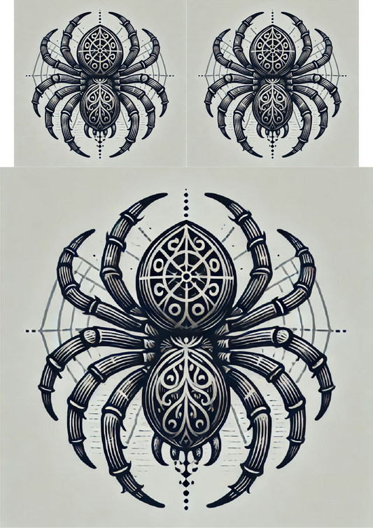 Reispapier für Decoupage-Collage „Spinne im gotischen Stil“ Kat. Nr. 1445