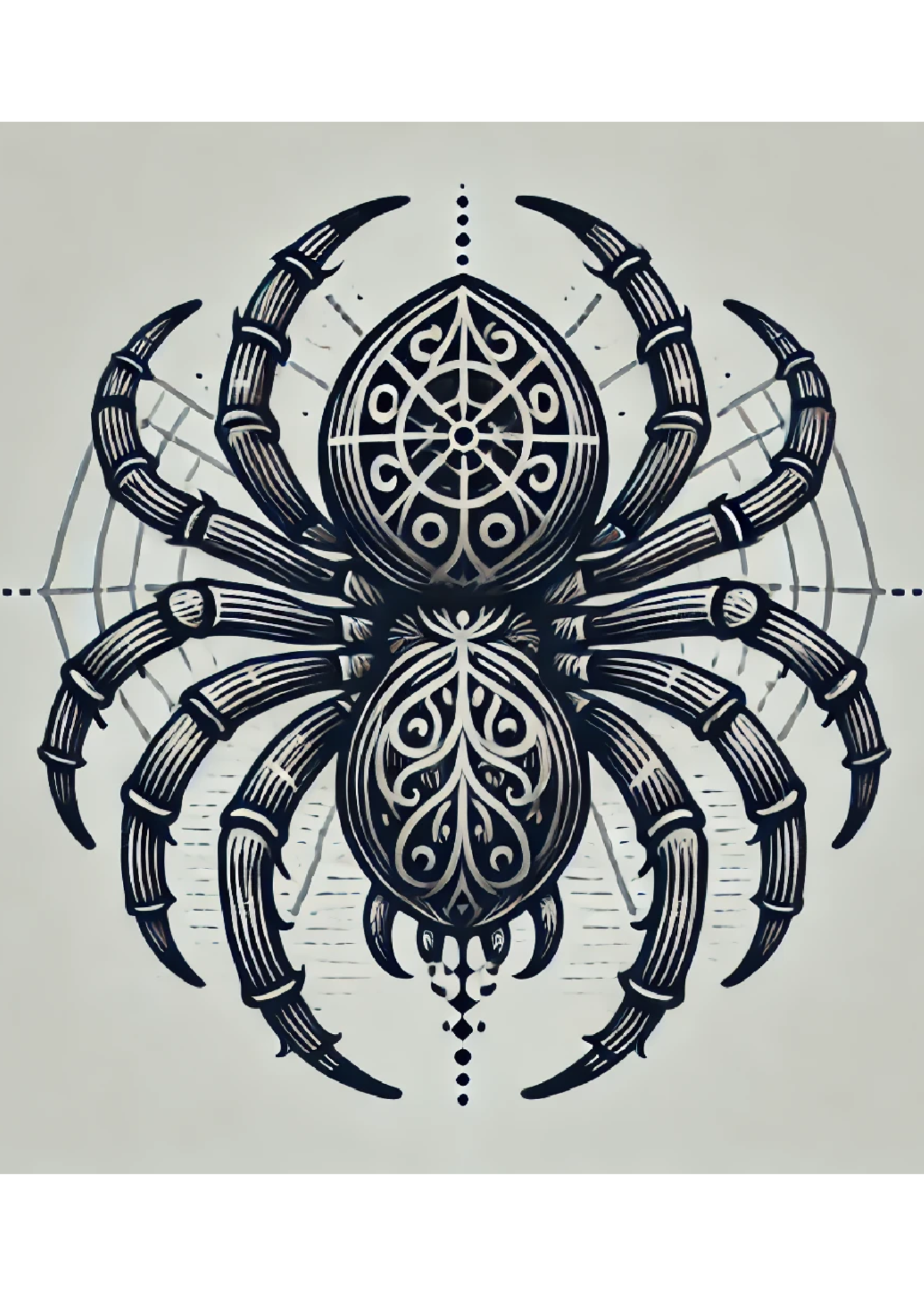 Reispapier für Decoupage-Spinne im gotischen Stil, vollständige Kat.-Nr. 1446