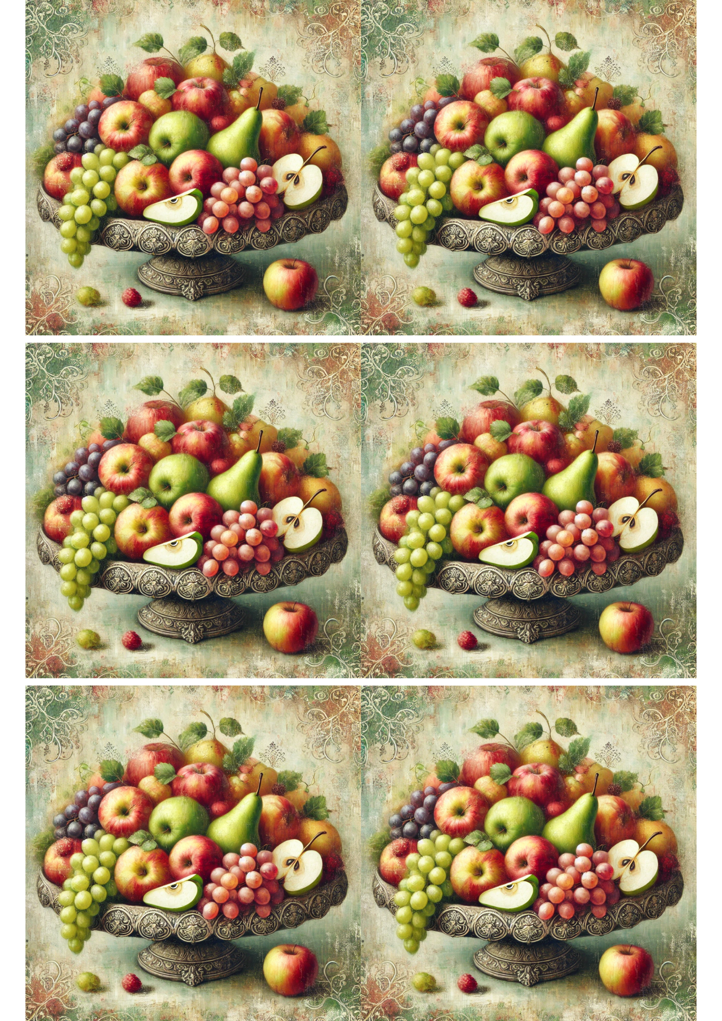 Reispapier für Decoupage-Obsttablett-Collage Kat. Nr. 2216