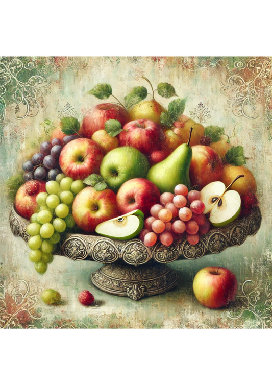 Reispapier für Decoupage-Obsttablett, voll, Kat.-Nr. 2217