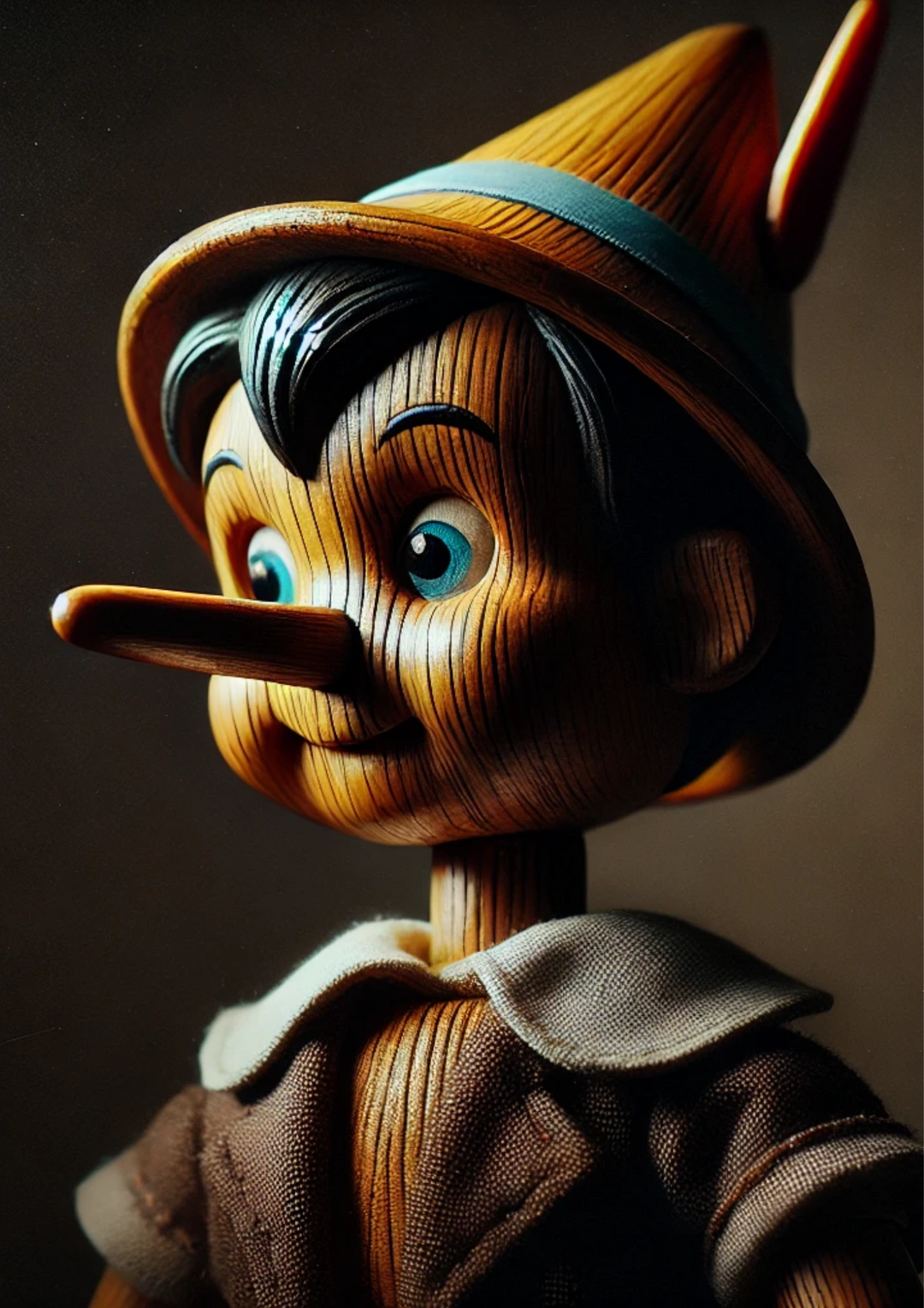 Reispapier für Decoupage, Porträt von Pinocchio im Stil von Rembrandt, vollständige Kat.-Nr. 2259