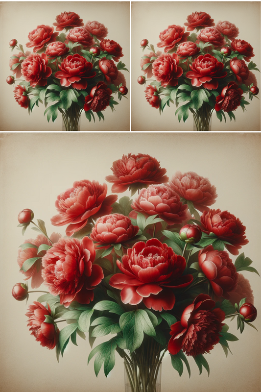 Rice Paper for Decoupage Peonies, Cat. No. 255