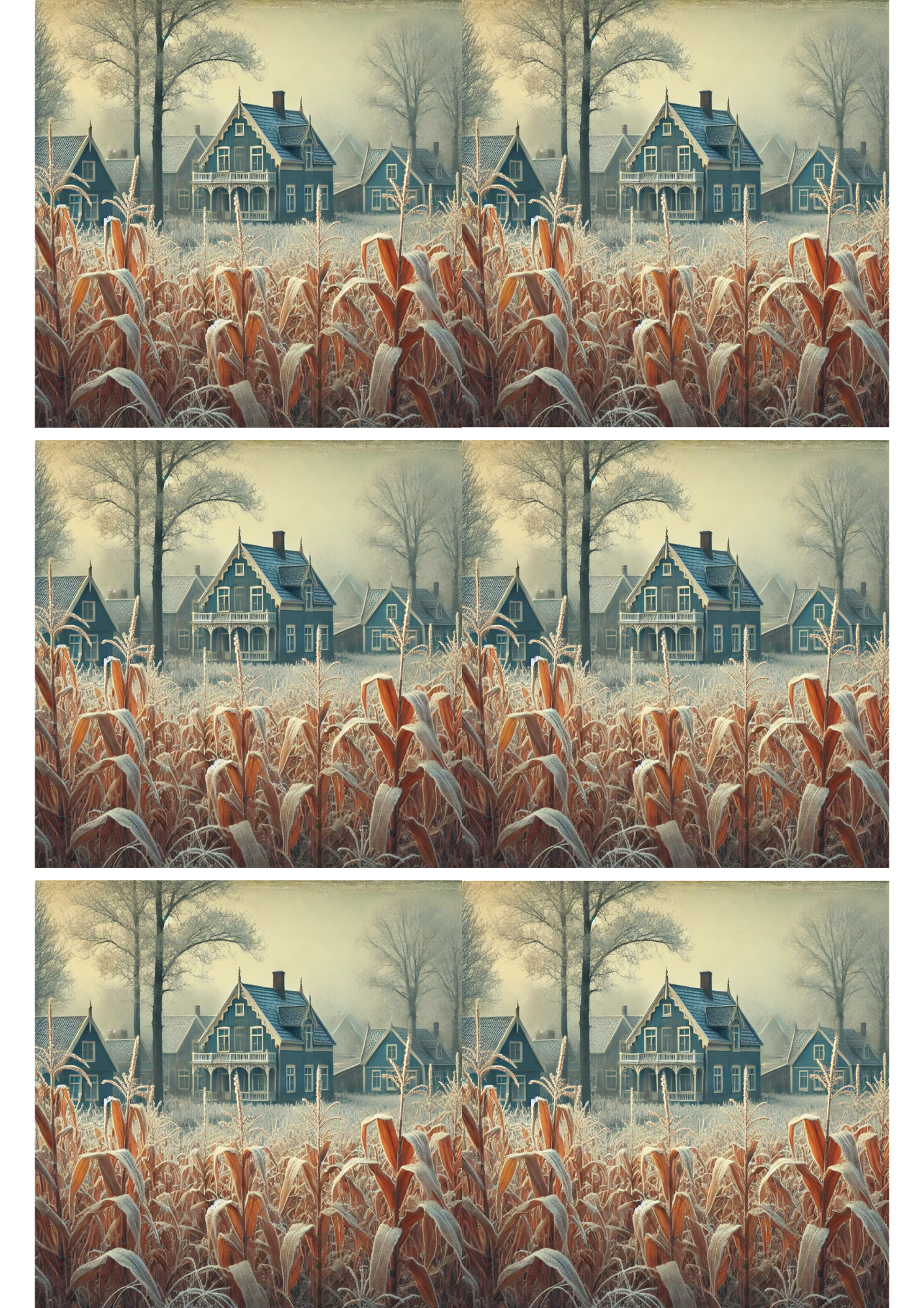 Rice Paper For Decoupage Corn Field Collage Cat. No. 2763