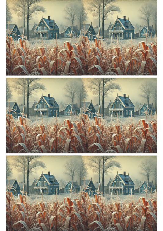 Rice Paper For Decoupage Corn Field Collage Cat. No. 2763