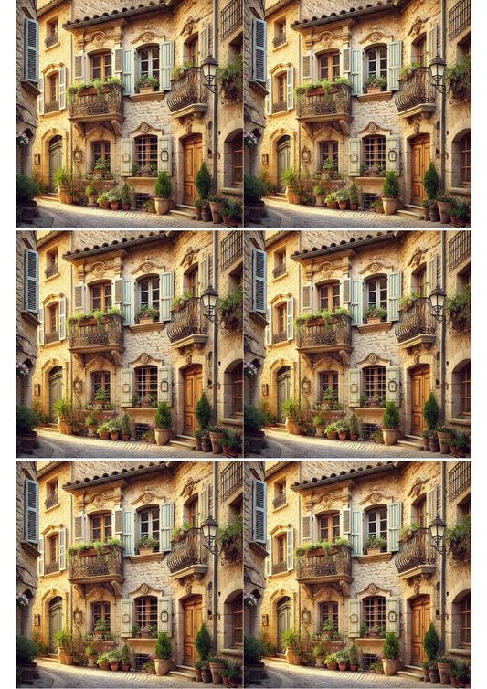 Reispapier für Decoupage-Fenster in der Provence-Collage Kat. Nr. 2613