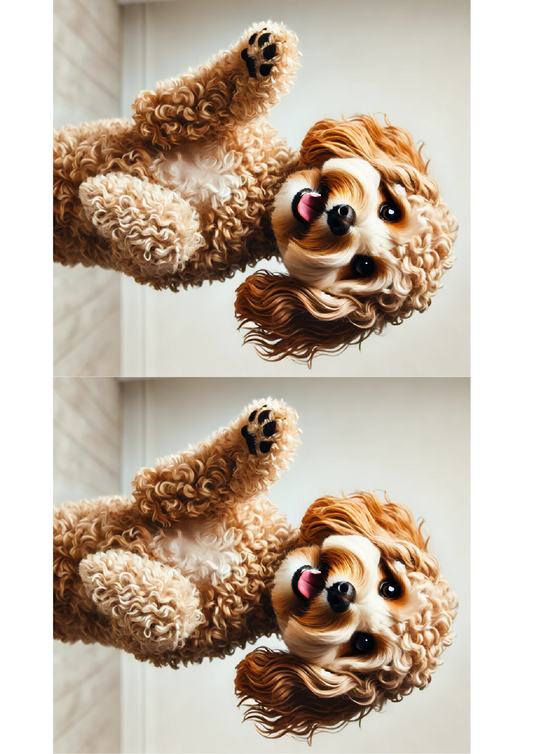 Reispapier für Decoupage Cockapoo Collage von zwei Kat. Nr. 2626