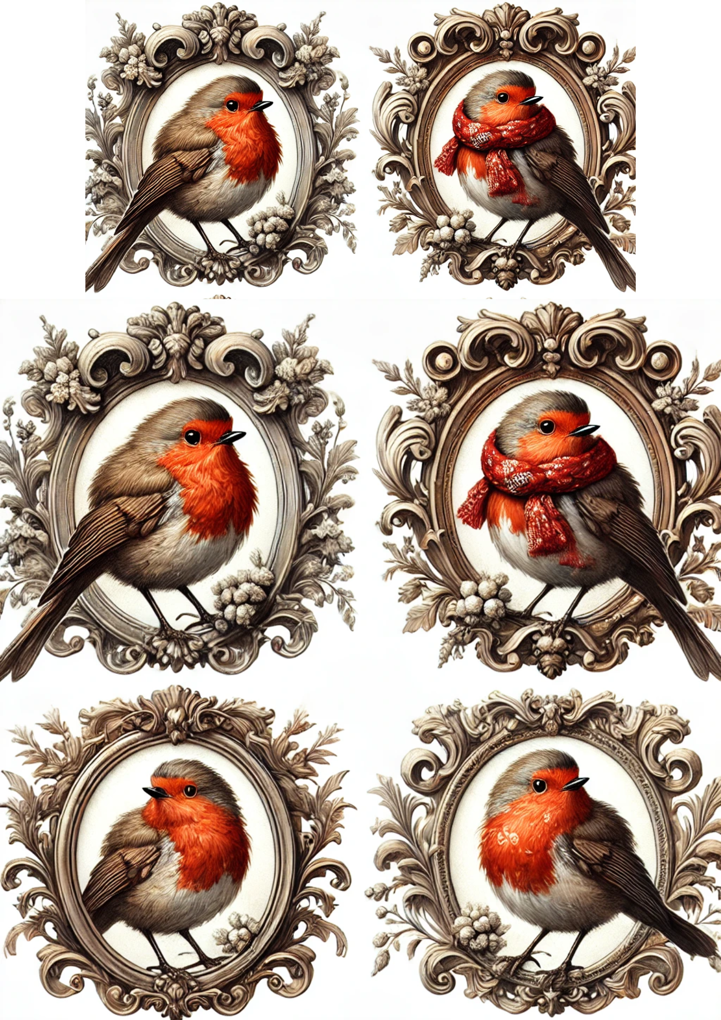 Reispapier für Decoupage Red Robin Oval Full Kat. Nr. 3112