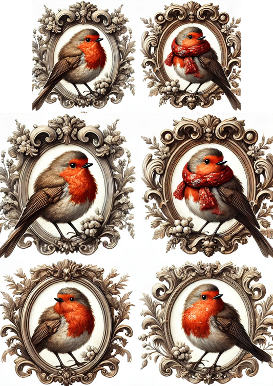Reispapier für Decoupage Red Robin Oval Full Kat. Nr. 3112